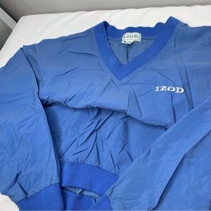 Vintage 90s Izod nylon blue puffer pull over